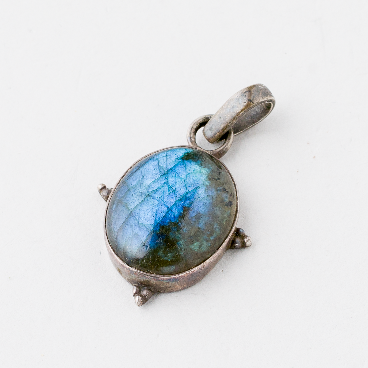 Anhänger Blauer Stein Silber 5,32 g 3,6 cm0