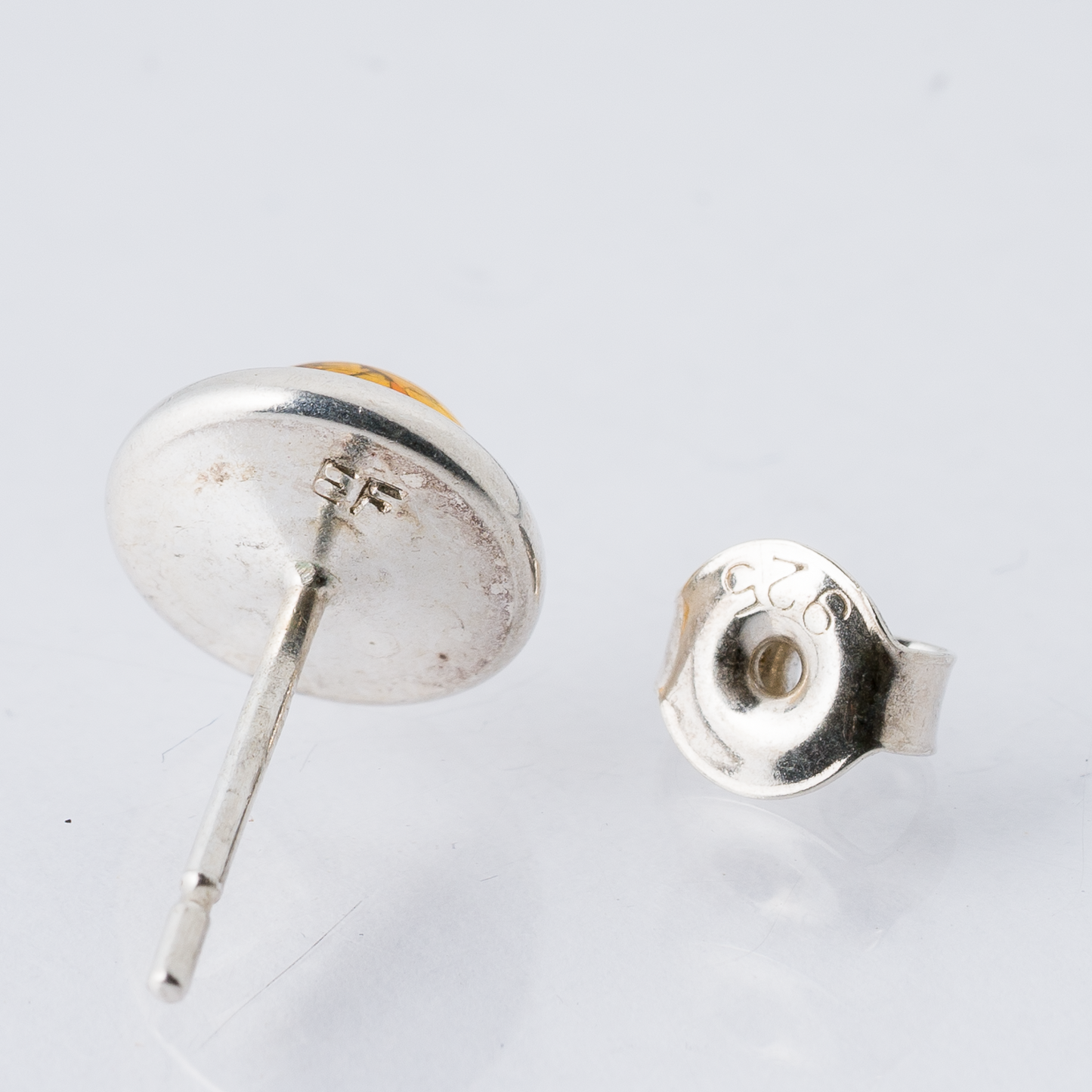 Einzelner Ohrring Ohrstecker Bernstein 925er Silber 0,75 g4
