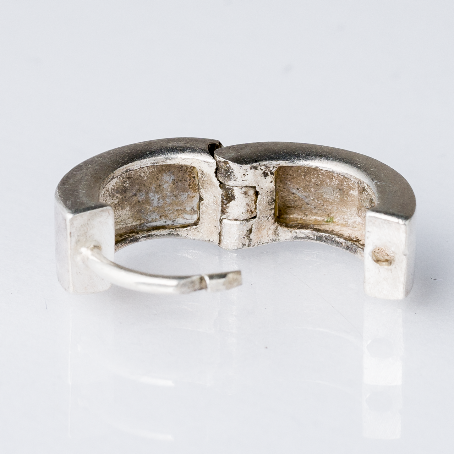 Einzelner Ohrring Huggie Silber 1,62 g5