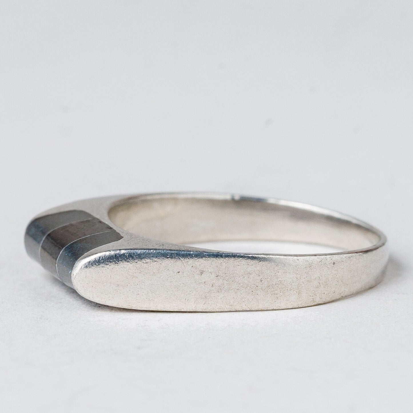 Silber Ring 925 Graue Stein Größe 53 (16,8 mm Ø) 2,61 g4