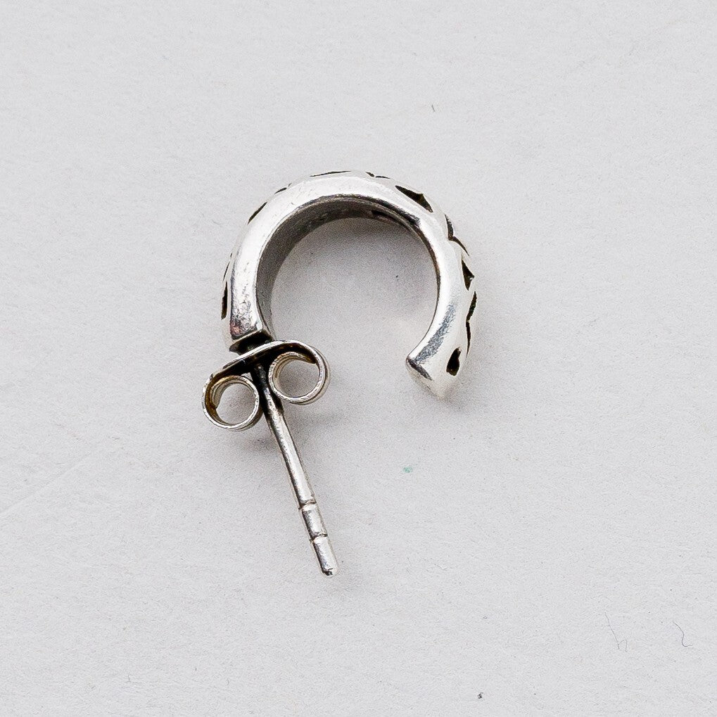 Einzelner Ohrring Halbe Creole 925 Silber 1,25 g3