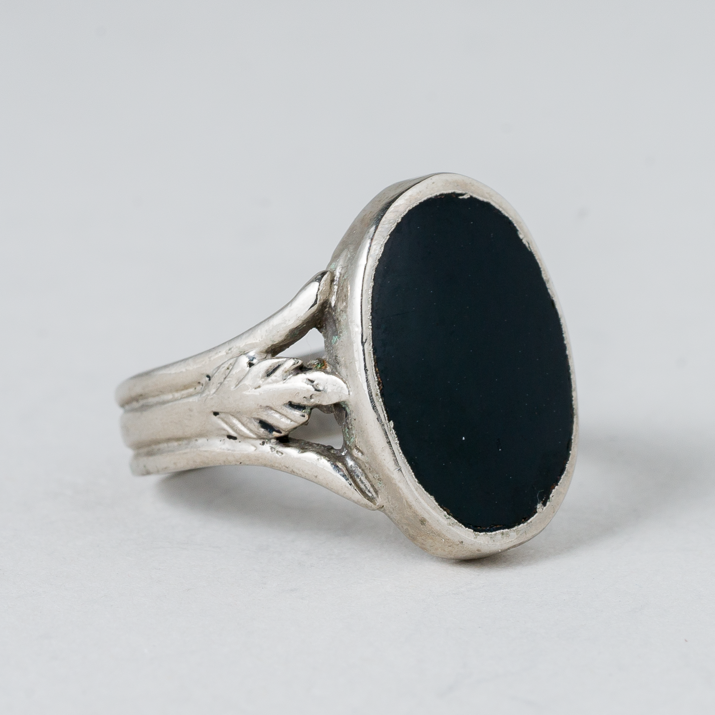 Ring Schwarzer Stein Silber 5,14 g Größe 56 (17,8 mm Ø)1