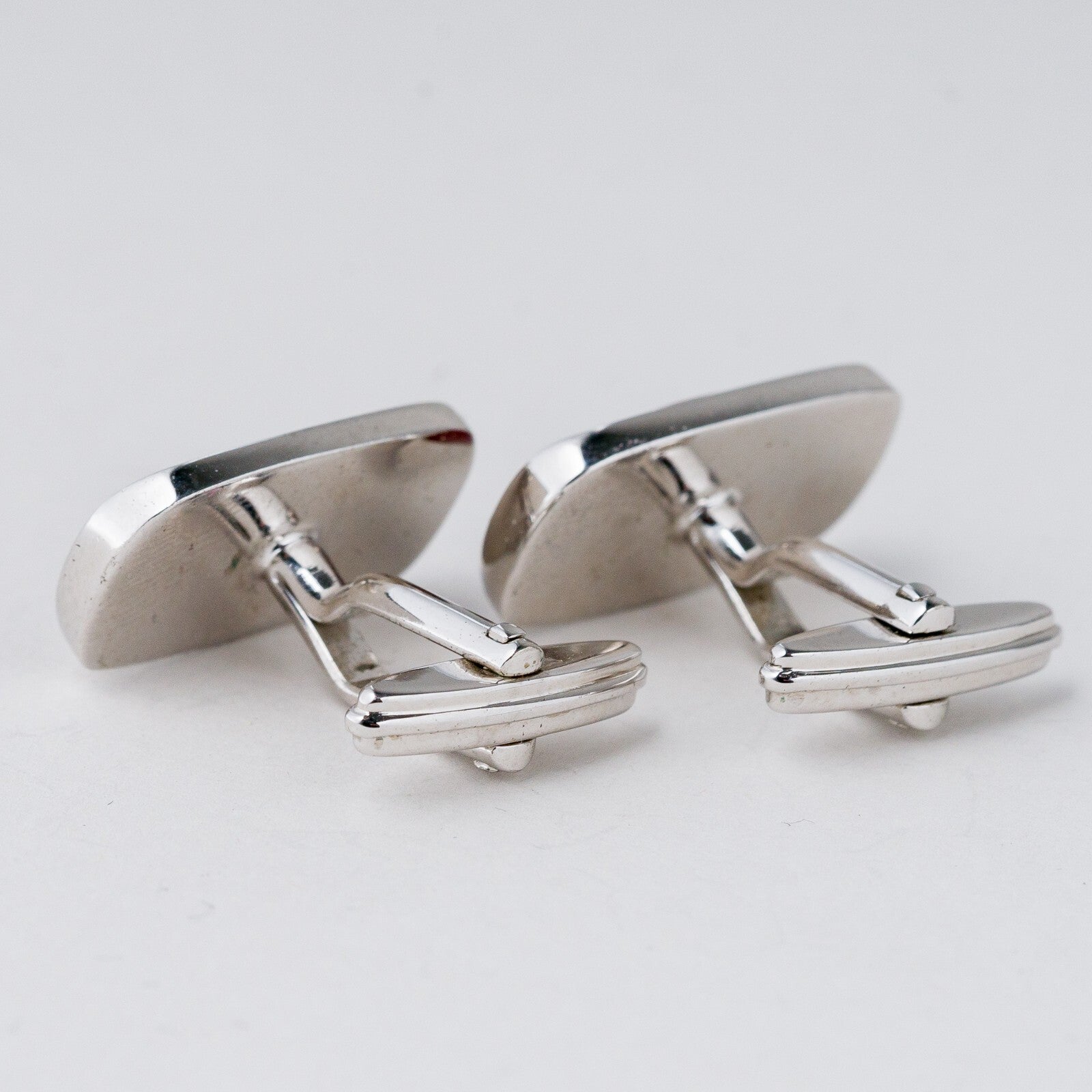Silber Manschettenknöpfe 835 Roter Stein 16,25 g1
