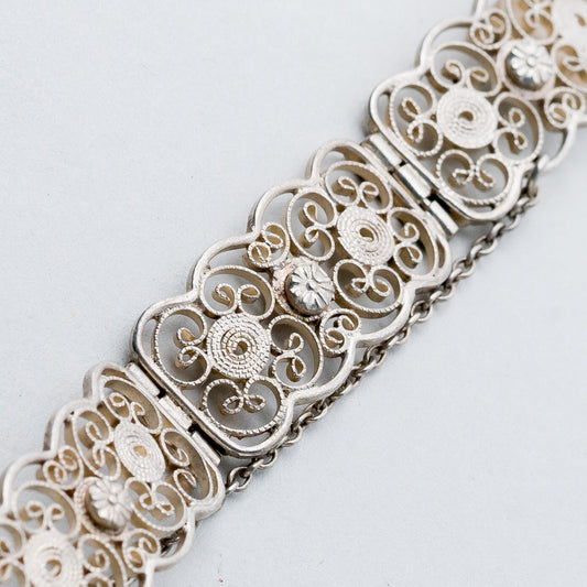 Silber Glieder Armband 18 cm  Filigran 14,49 g0