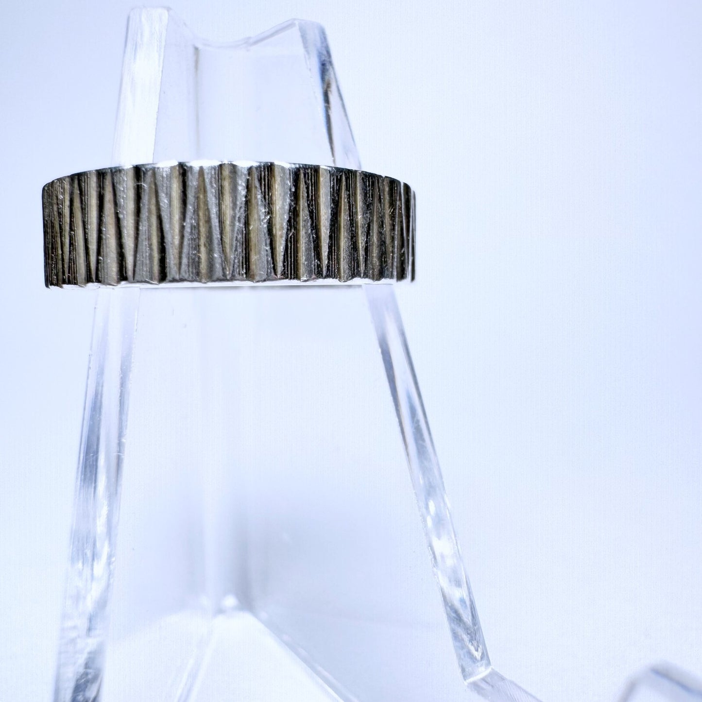 Ring 835er Silber Größe 53 geriffelt 2,58g5