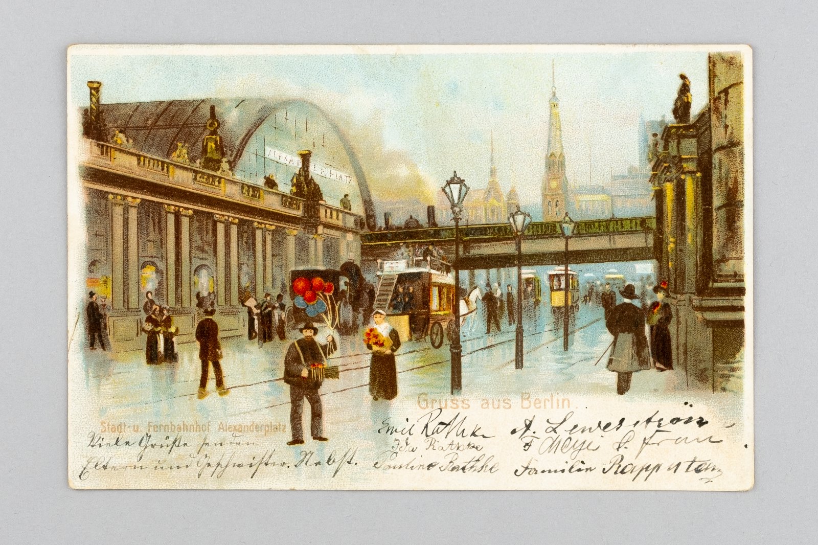 Ansichtskarte Gruss aus Berlin Bahnhof Alexanderplatz 19020