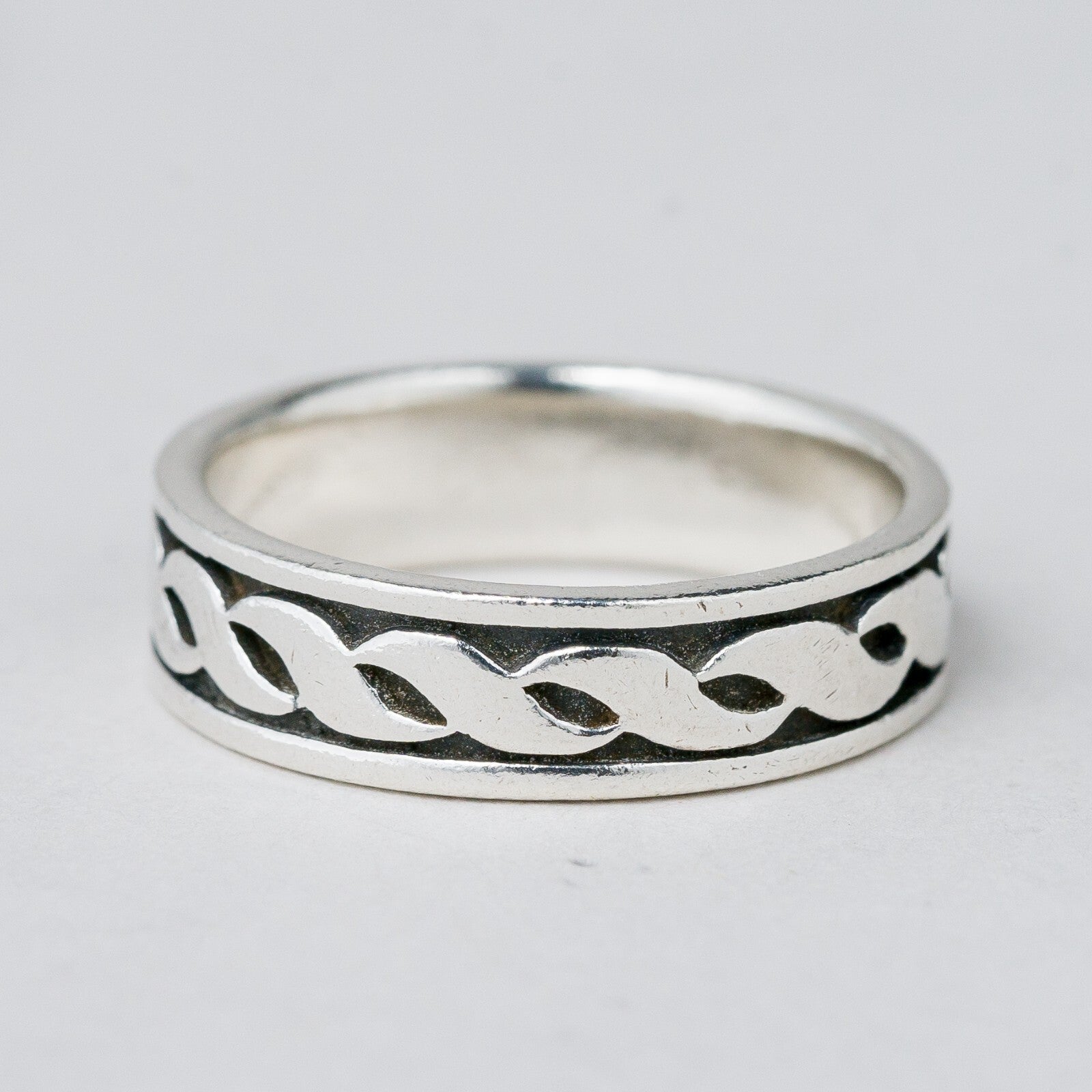 Silber Ring 925 Größe 59 (18,8 mm Ø) 5,21 g3