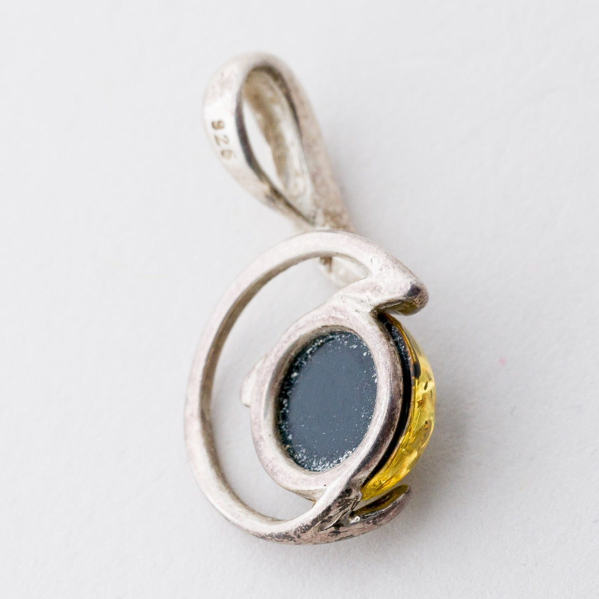 Anhänger Silber 925 Bernsteinimitat 2,5 cm 2,19 g4