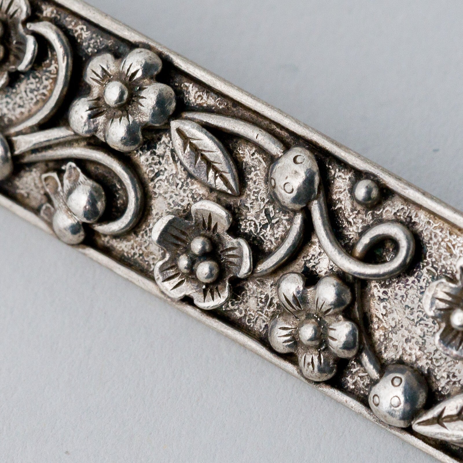 Silber Brosche Spange 835 Floral "Handarbeit" 10,37 g2
