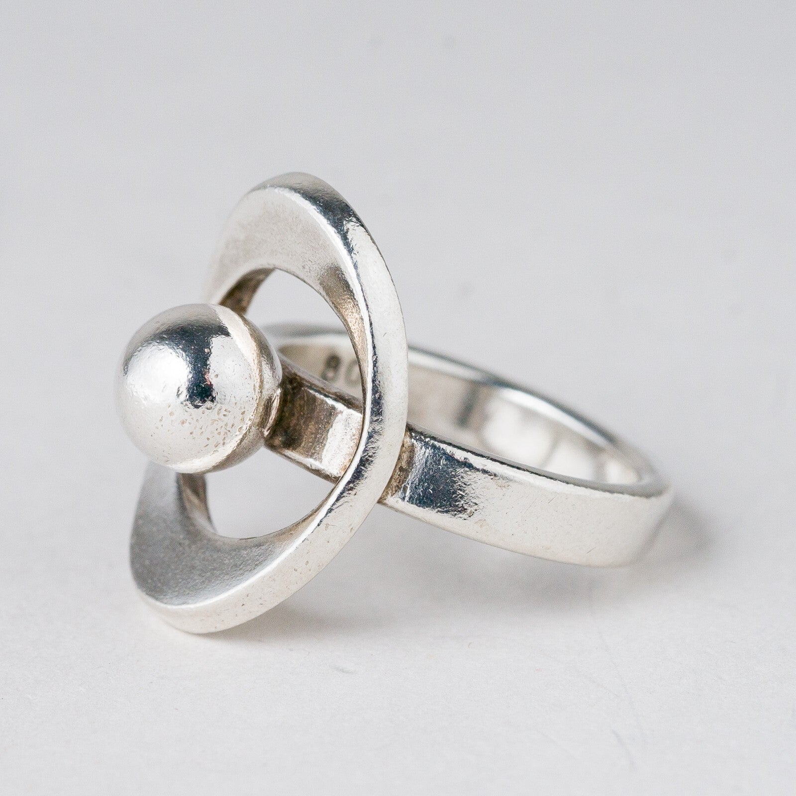 Silber Ring 800 Größe 49 (15,6 mm Ø) 5,76 g1