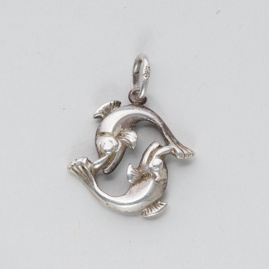 Anhänger 925er Silber 1,5g Fische 2 cm x 1,7 cm0