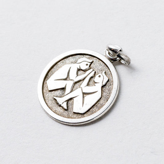 Anhänger 835 Silber Sternzeichen Zwilling 2,1 cm 1,22 g0