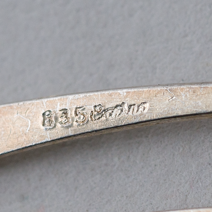 Brosche 835er Silber 3,91 g 5,5 cm4