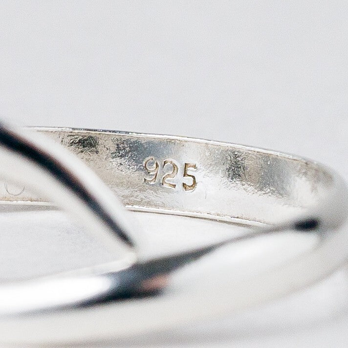 Ring Silber 925 Größe flexibel ca. 58 1,58 g6