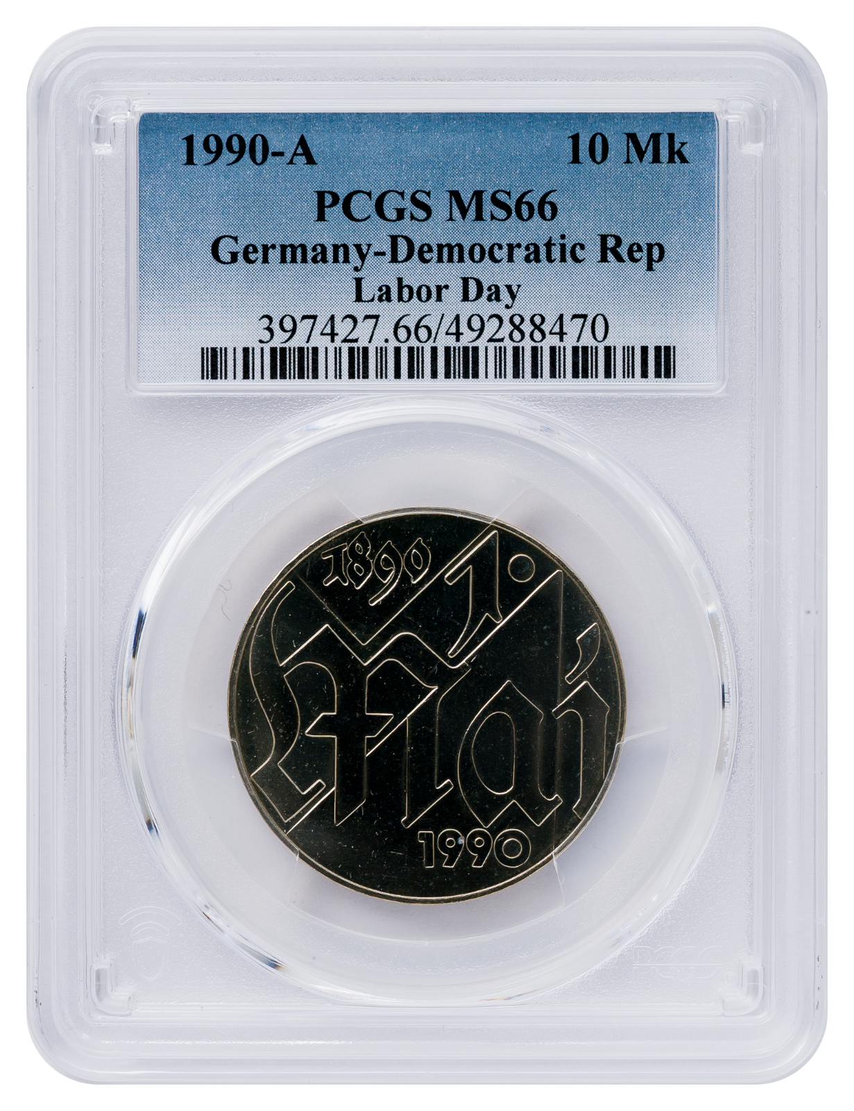 10 Mark DDR 1990 A Tag der Arbeit PCGS MS661