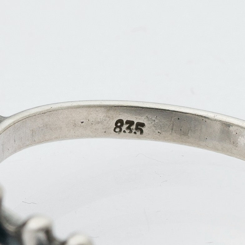 Silberring Weißer Stein 835er Silber 2,05 g Größe 52 (16,5 mm Ø)3