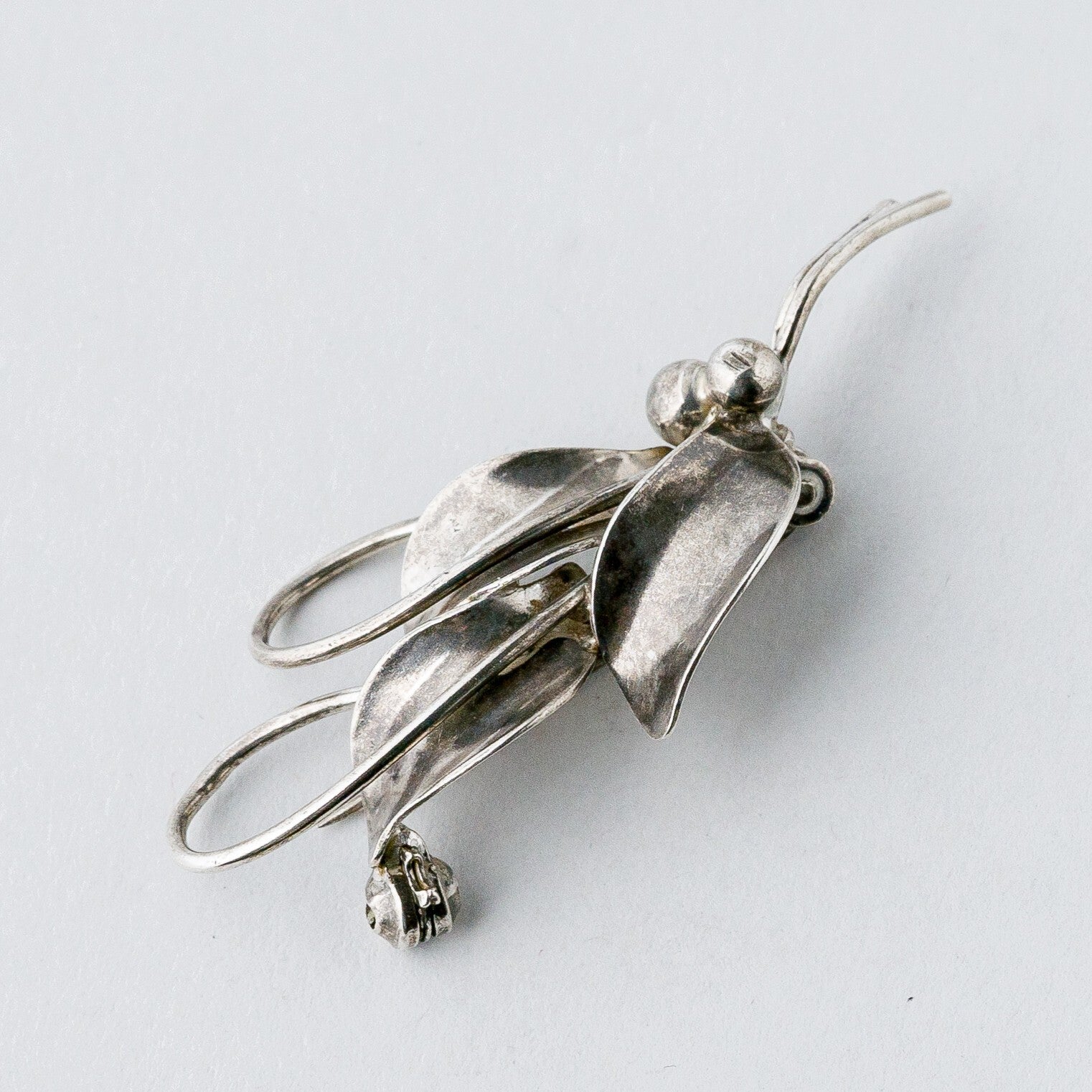 Silber Brosche Spange 835 Floral 3,06 g1