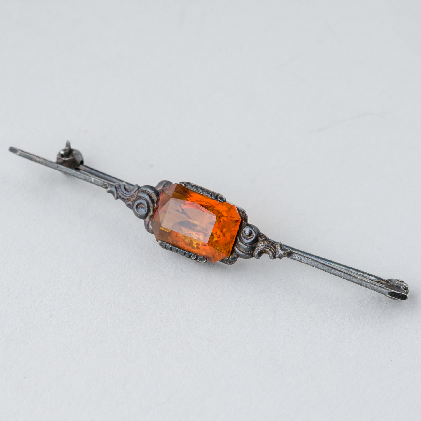 Brosche Silber 4,18 g Bernstein1