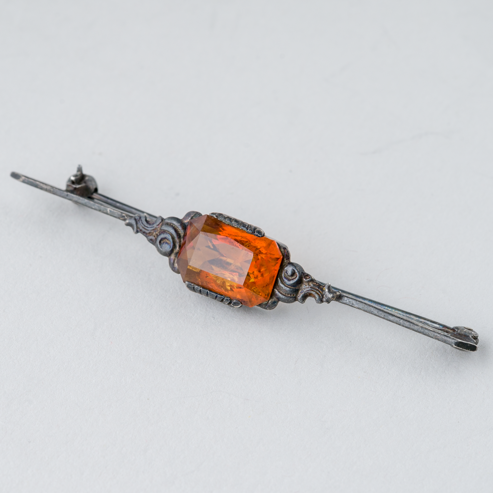 Brosche Silber 4,18 g Bernstein1