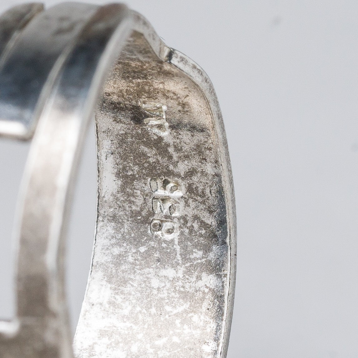 Silber Ring 835 Schwarzer Stein Größe flexibel ca. 53 5,04 g5