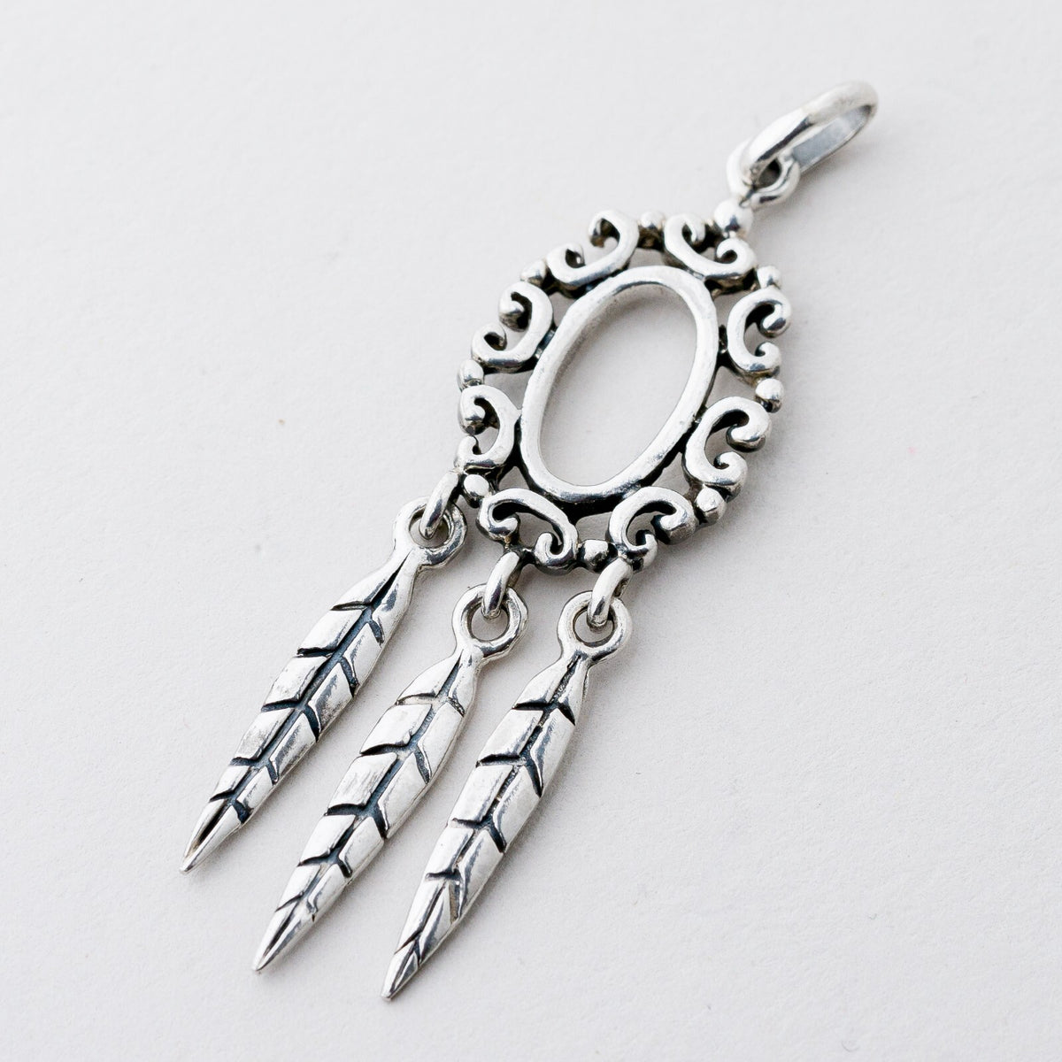 Anhänger Silber 925 Traumfänger 4,6 cm 3,23 g0