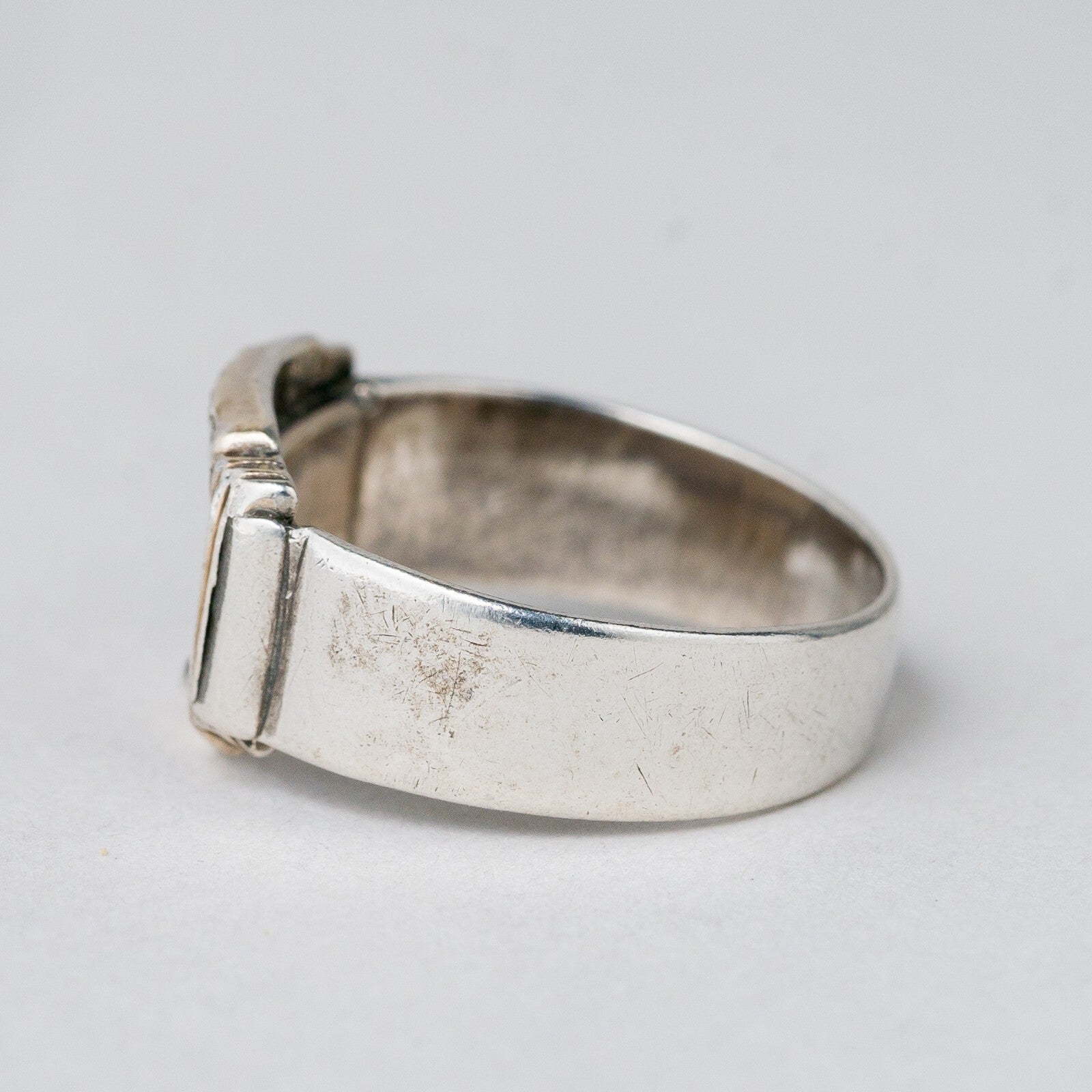 Silber Ring Monogramm"DJ" Größe 56 (17,8 mm Ø) 3,4 g1