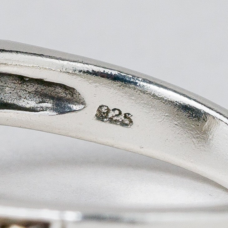 Silber Ring 925 Schwarzer Stein Größe 54 (17,2 mm Ø) 4,82 g6