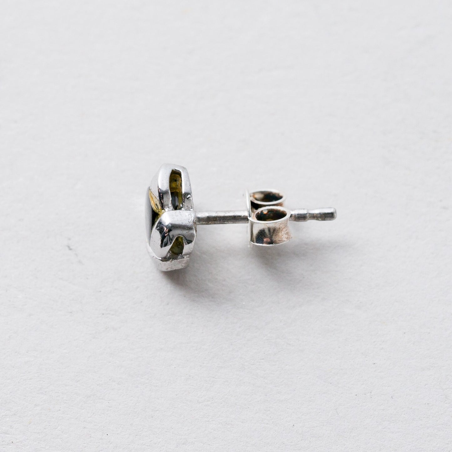 Ohrringe Ohrstecker Silber Schwarze Steine 1,13 g2