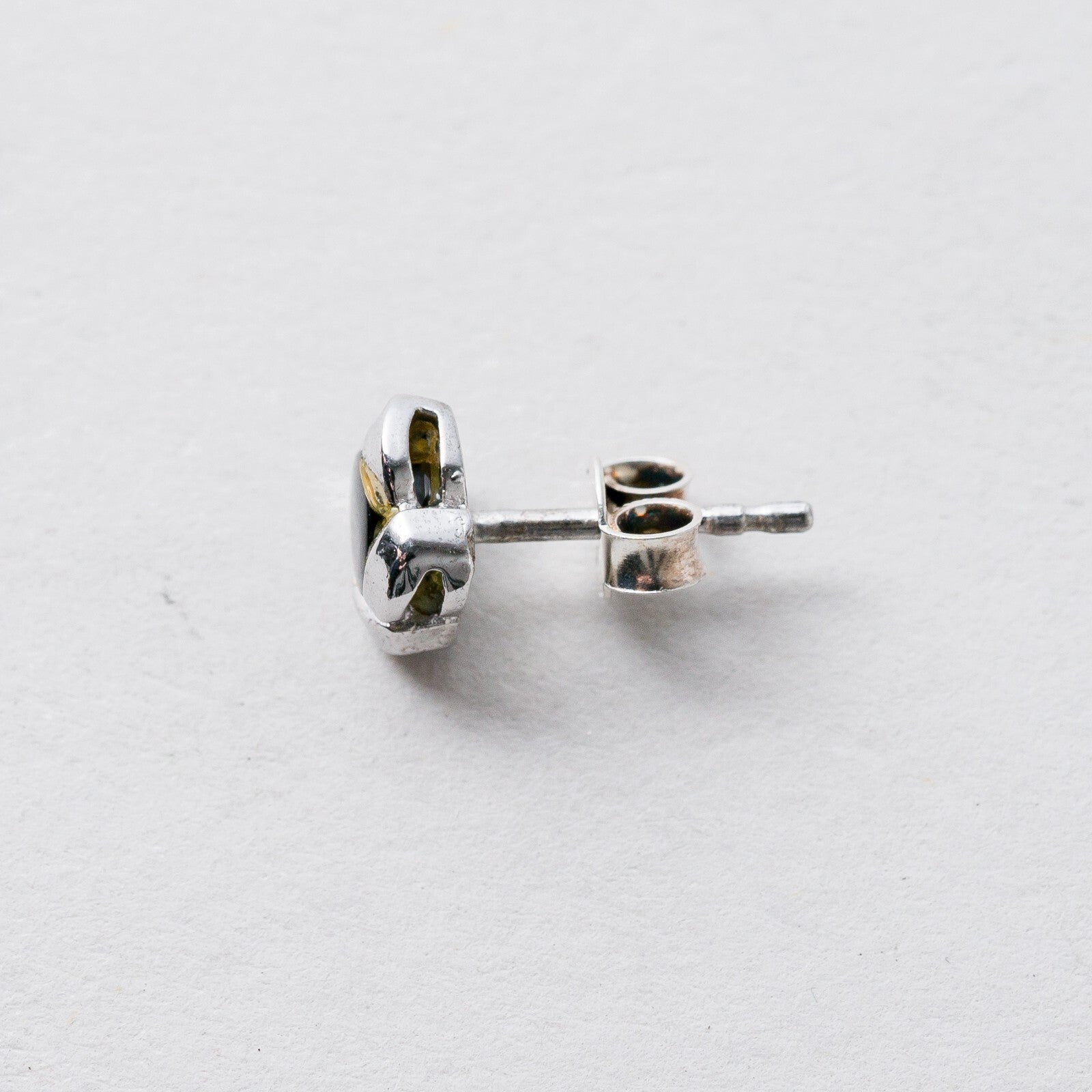 Ohrringe Ohrstecker Silber Schwarze Steine 1,13 g2