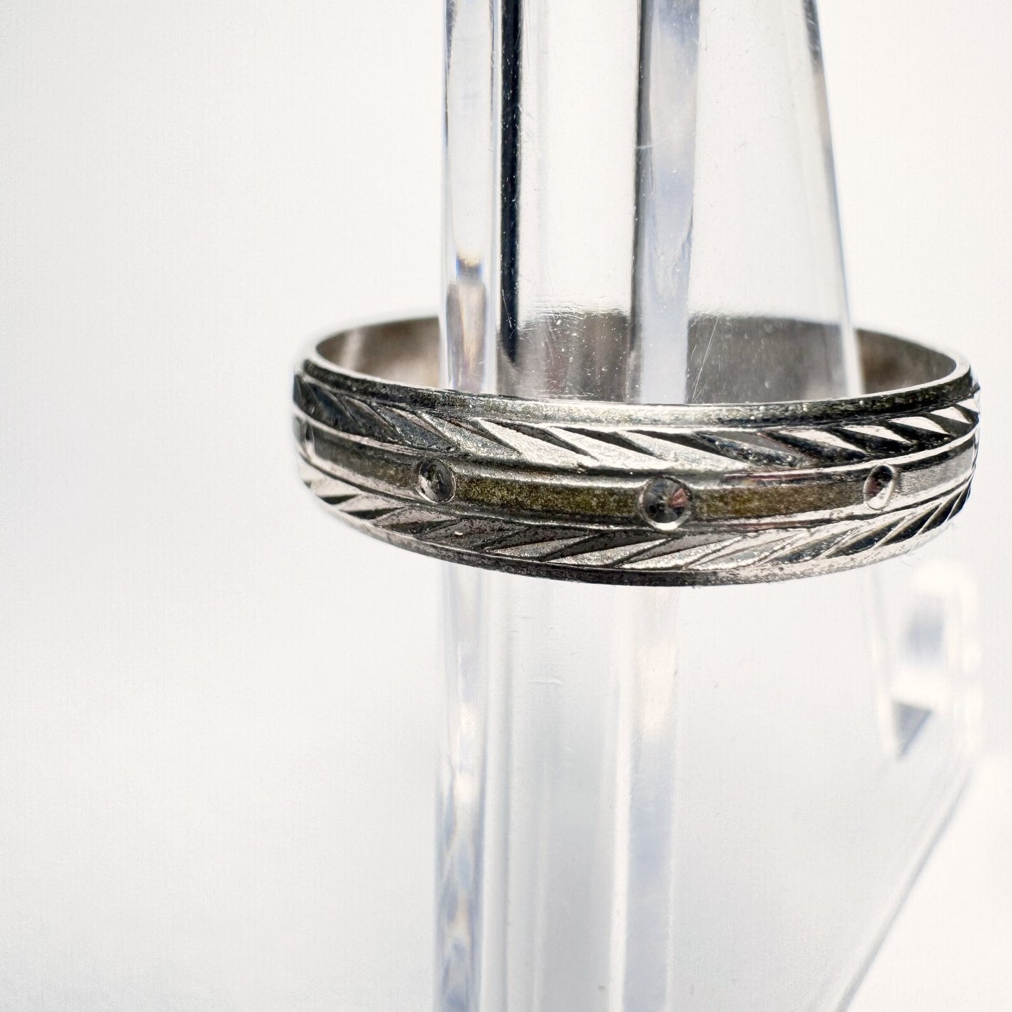 Ring 925er Silber (gestempelt) Größe 57 mit Muster 1,65g3