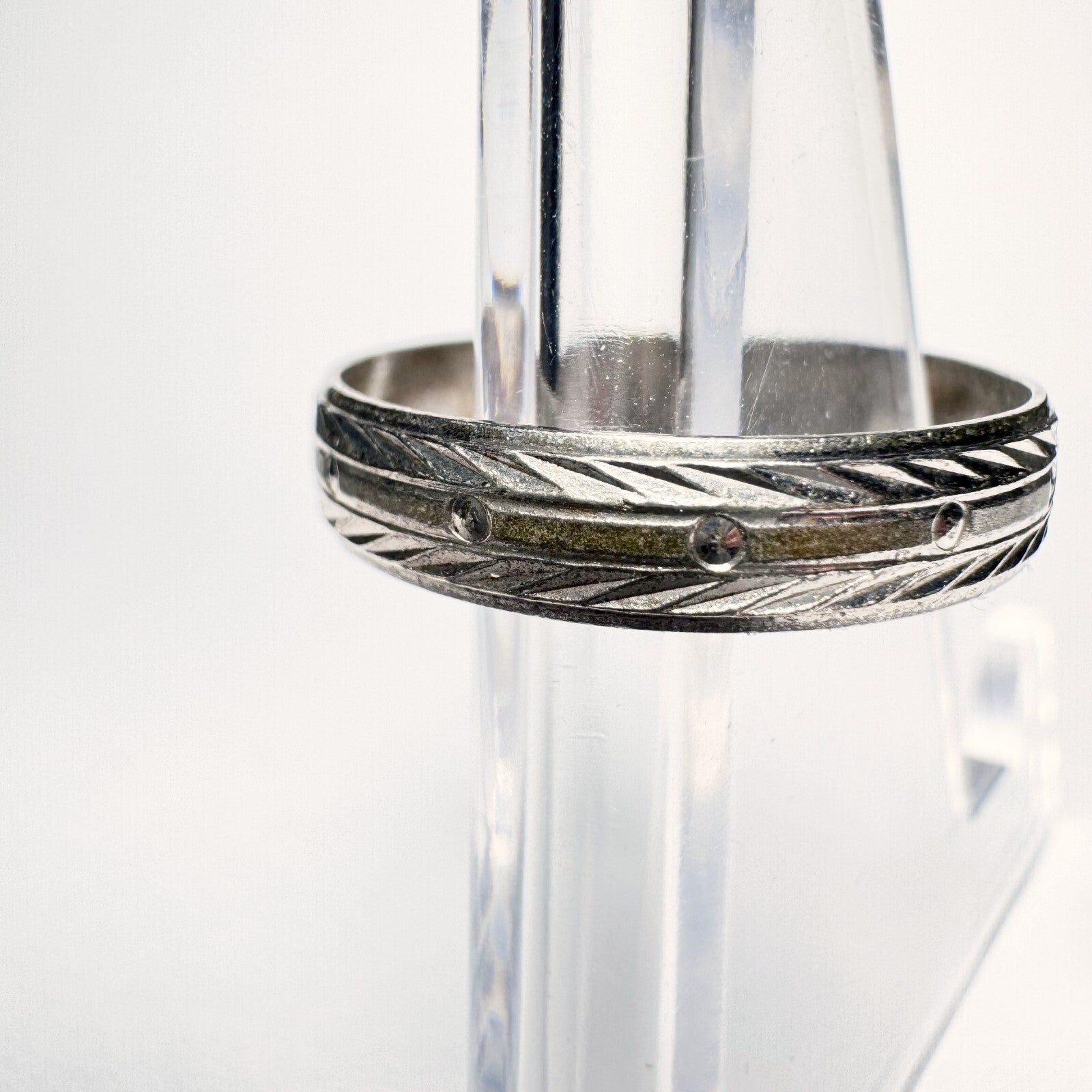 Ring 925er Silber (gestempelt) Größe 57 mit Muster 1,65g3