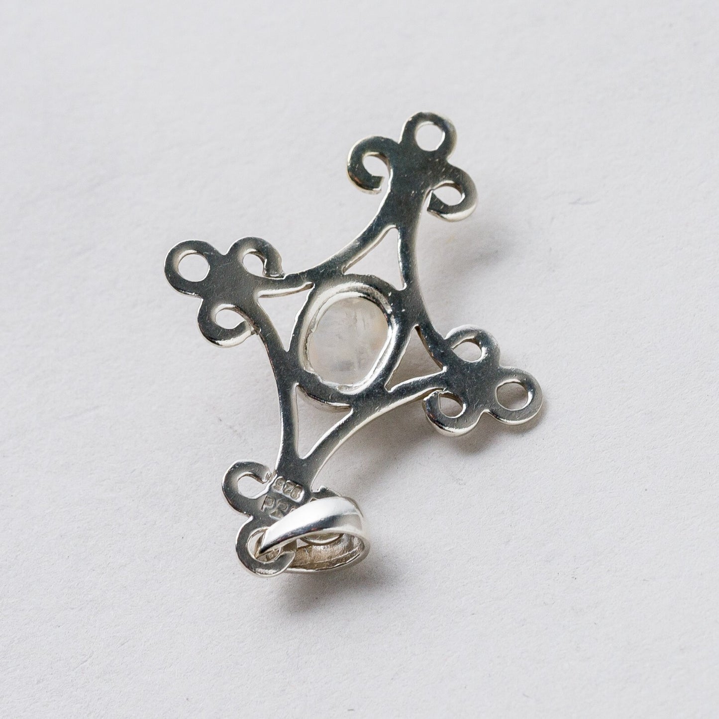Silber Anhänger Kettenanhänger 925 Mondstein 3,5 cm 2,26 g4
