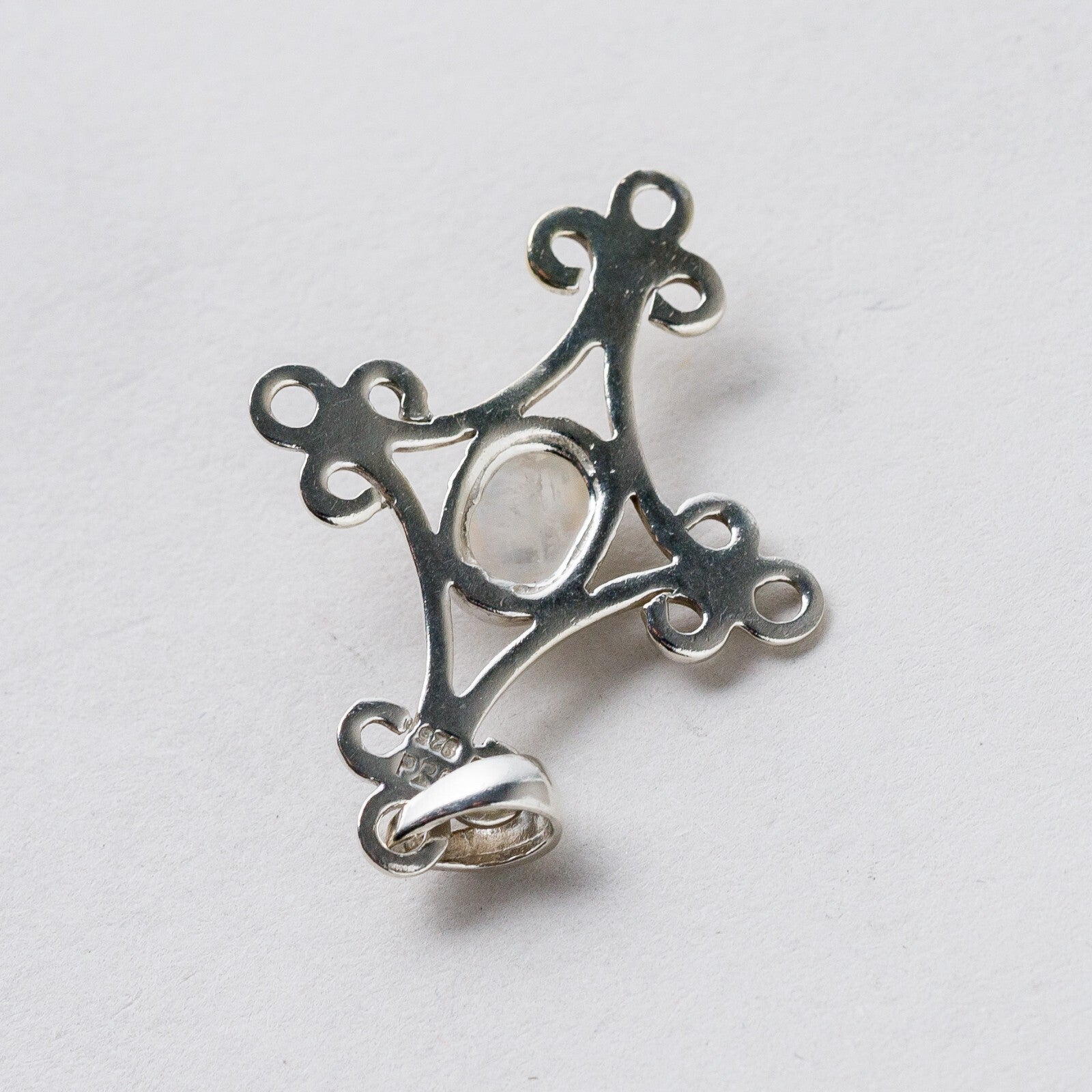 Silber Anhänger Kettenanhänger 925 Mondstein 3,5 cm 2,26 g4