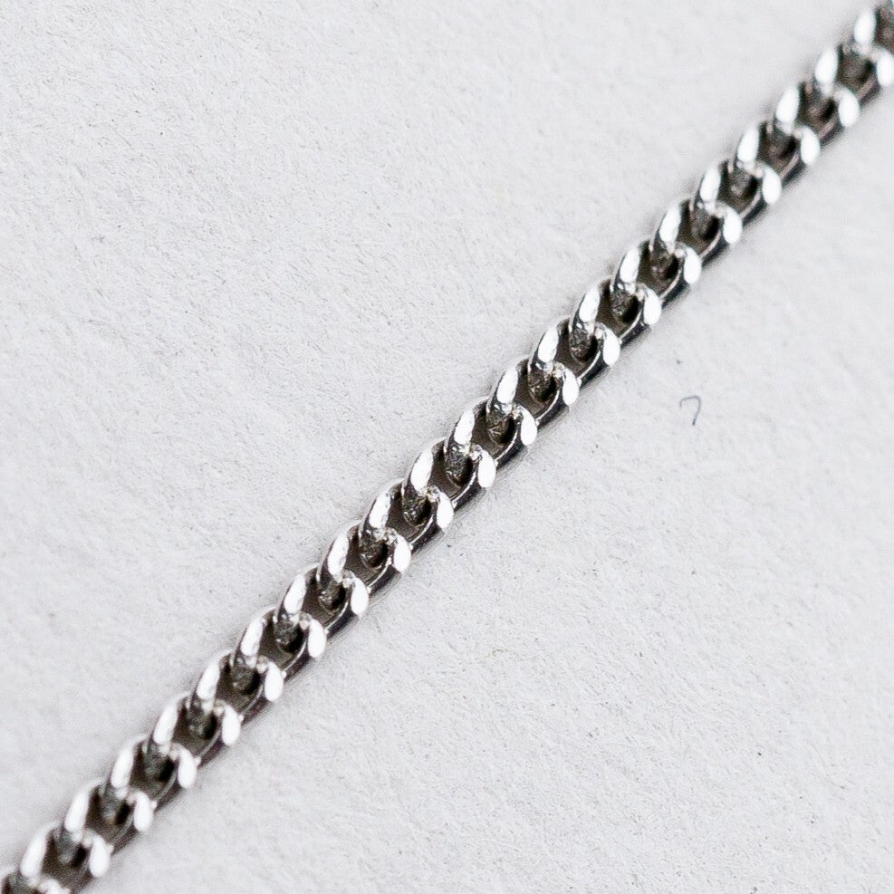 Silber Halskette 830 Panzerkette 1,2 mm 43 cm 2,18 g2