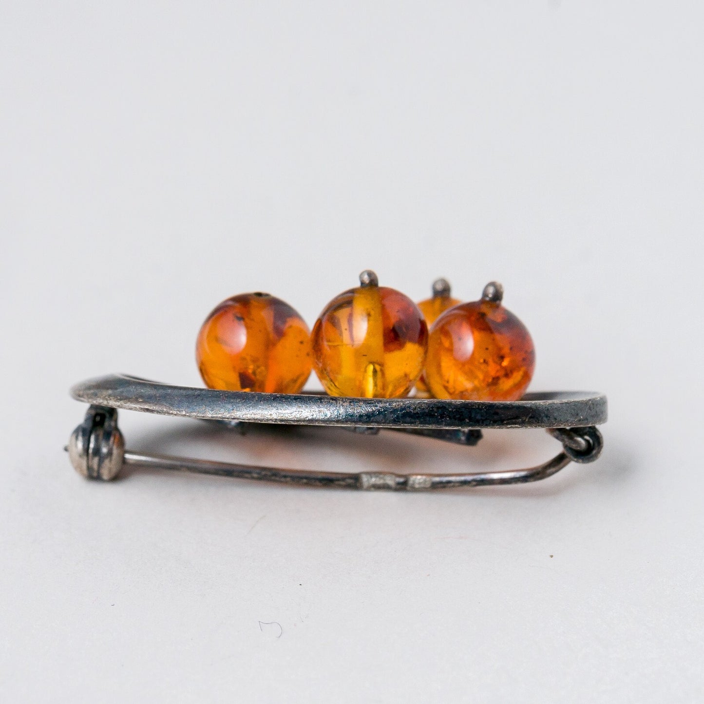 Brosche 925 Silber Bernstein 3,5 cm 5,9 g4