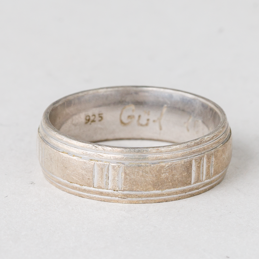 Ring Gravur innen 925er Silber 5,81 g Größe 60 (19,1 mm Ø)0