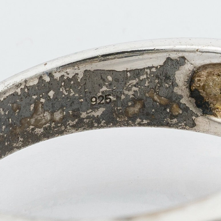 Silberring Blauer Stein 925er Silber 3,96 g Größe 56 (17,8 mm Ø)4