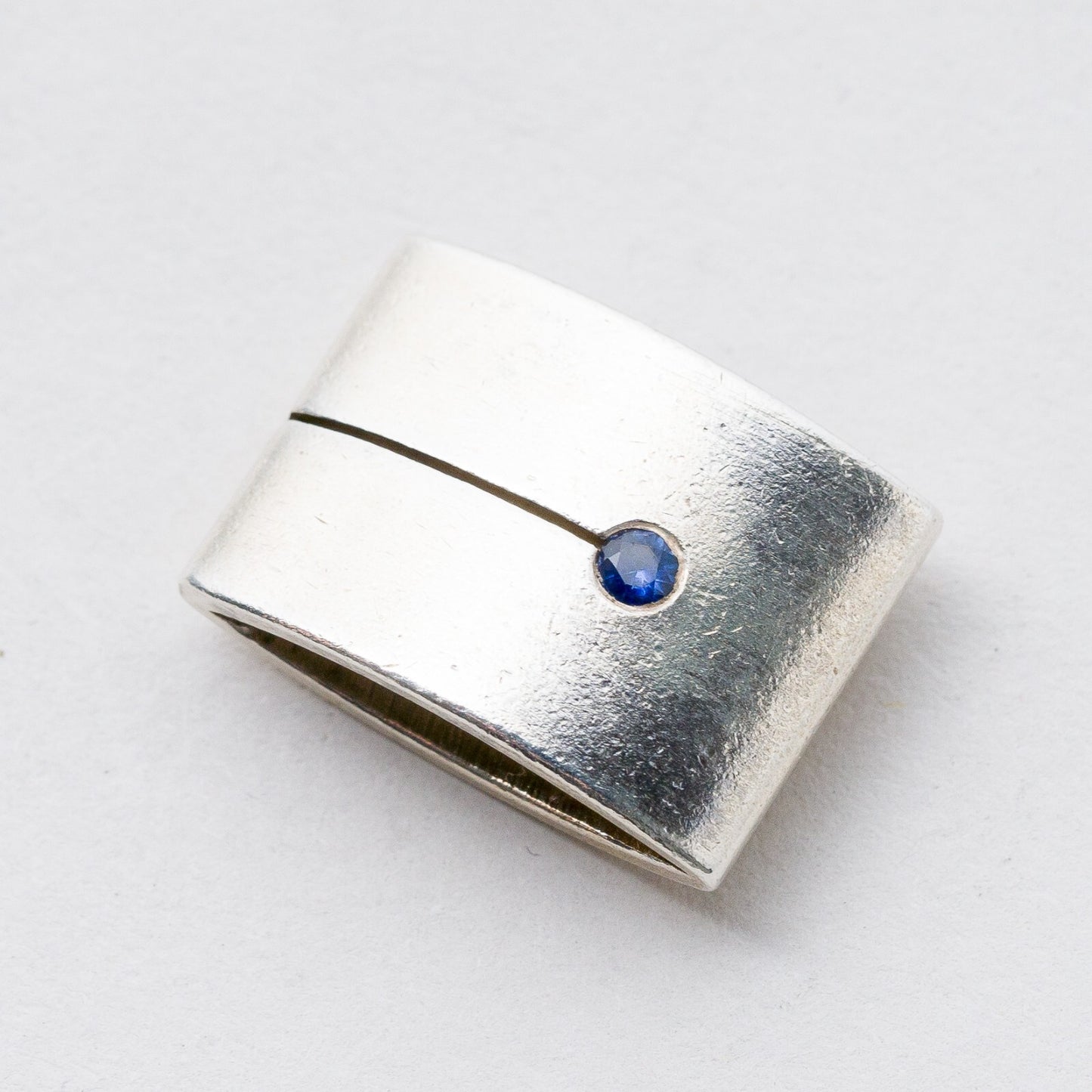 Silber Anhänger Kettenanhänger Blauer Stein 2 cm 7,98 g1