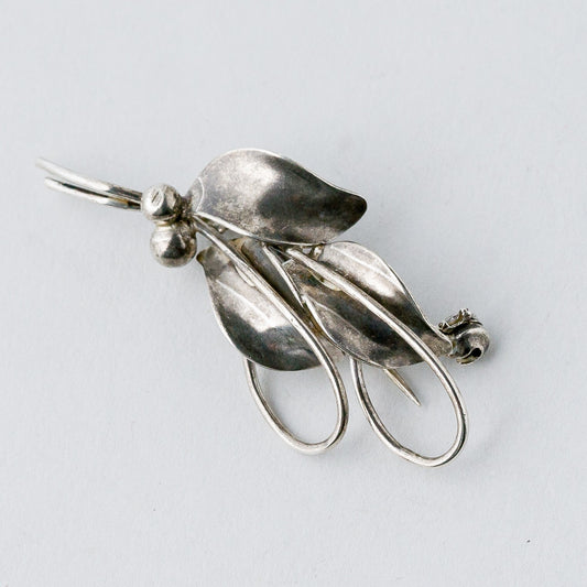 Silber Brosche Spange 835 Floral 3,06 g0