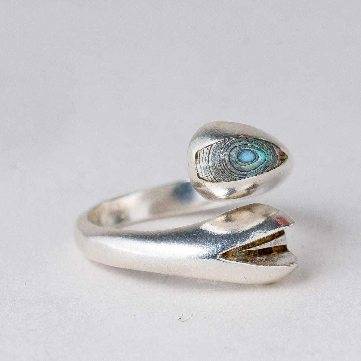 Silber Ring 925 Grüner Stein Größe flexibel ca. 55 5,59 g5