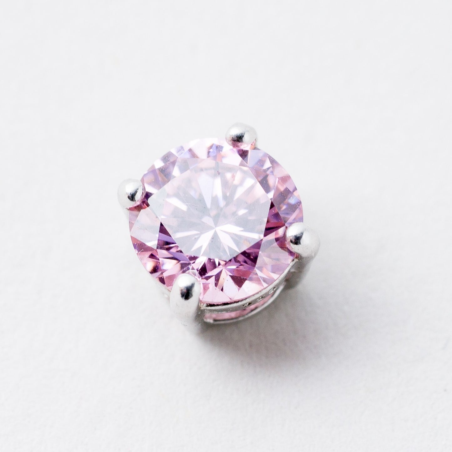 Anhänger Silber 925 Rosa Stein 0,7 cm 1,07 g1