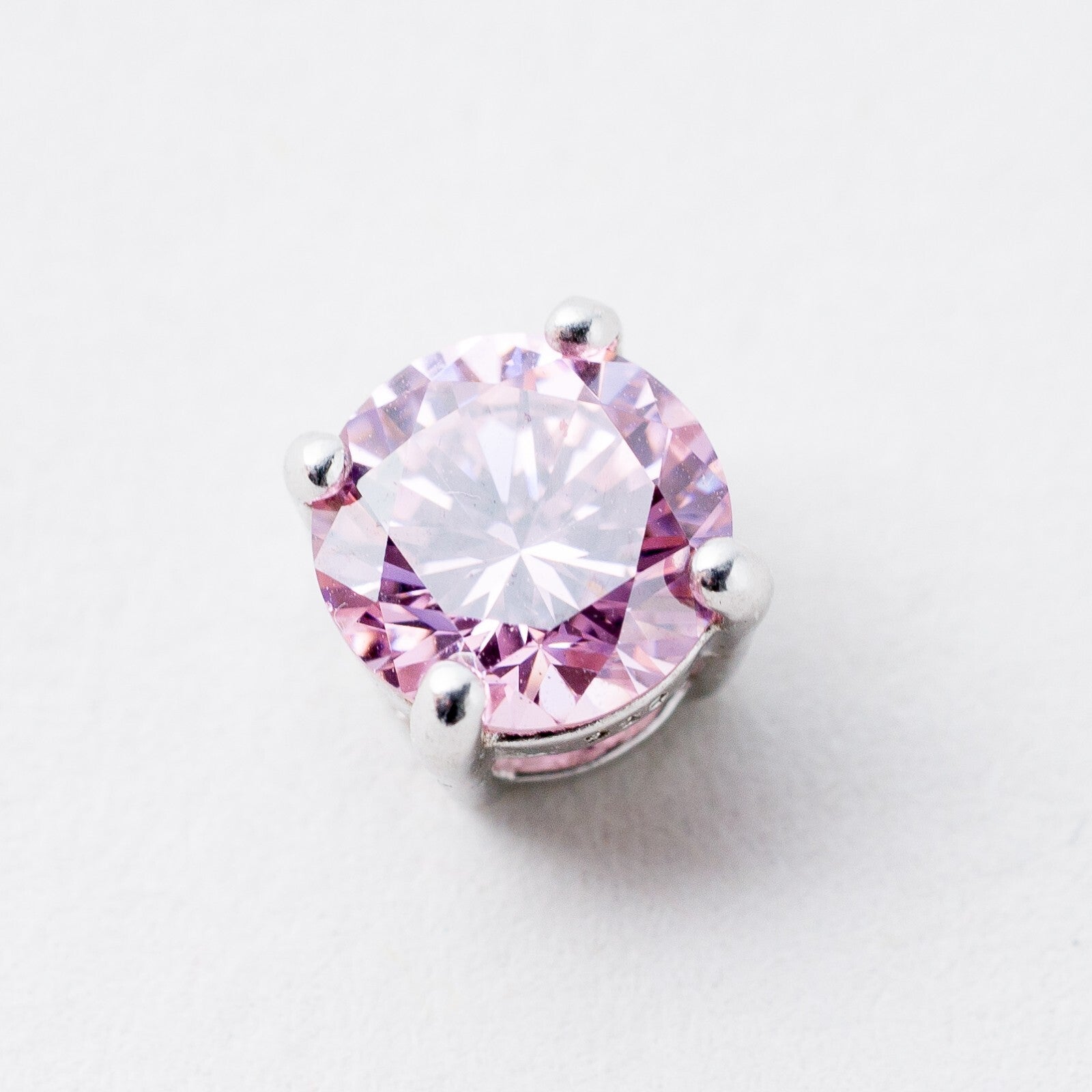 Anhänger Silber 925 Rosa Stein 0,7 cm 1,07 g1