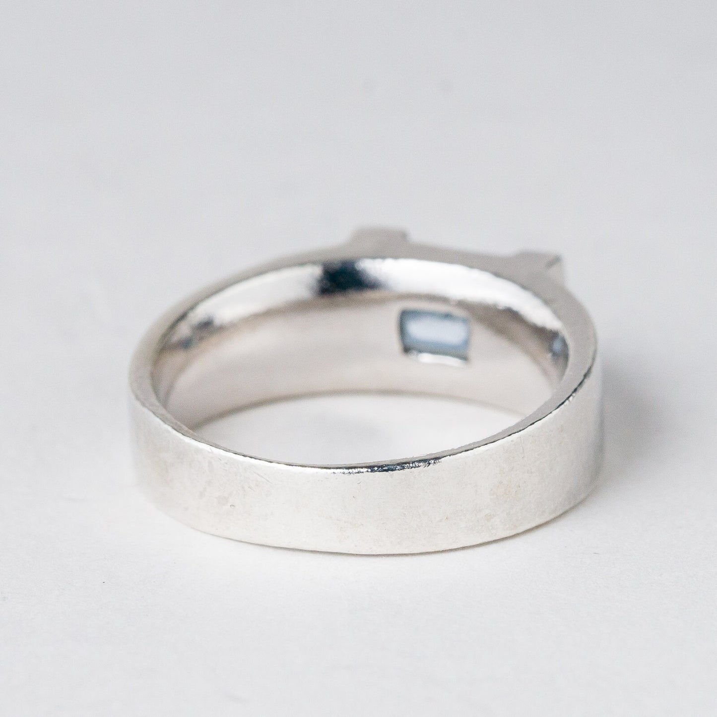 Silber Ring 925 Blauer Stein Größe 54 (17,2 mm Ø) 5 g3