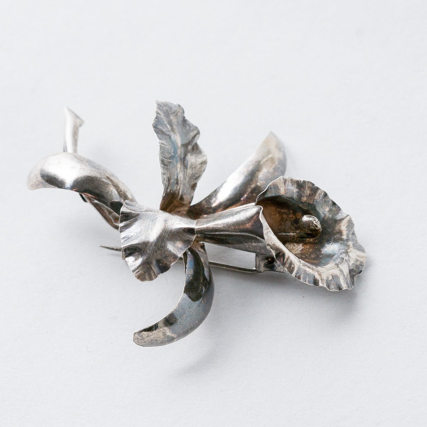 Silber Brosche Spange 925 Blume 4,7 cm 2,61 g2