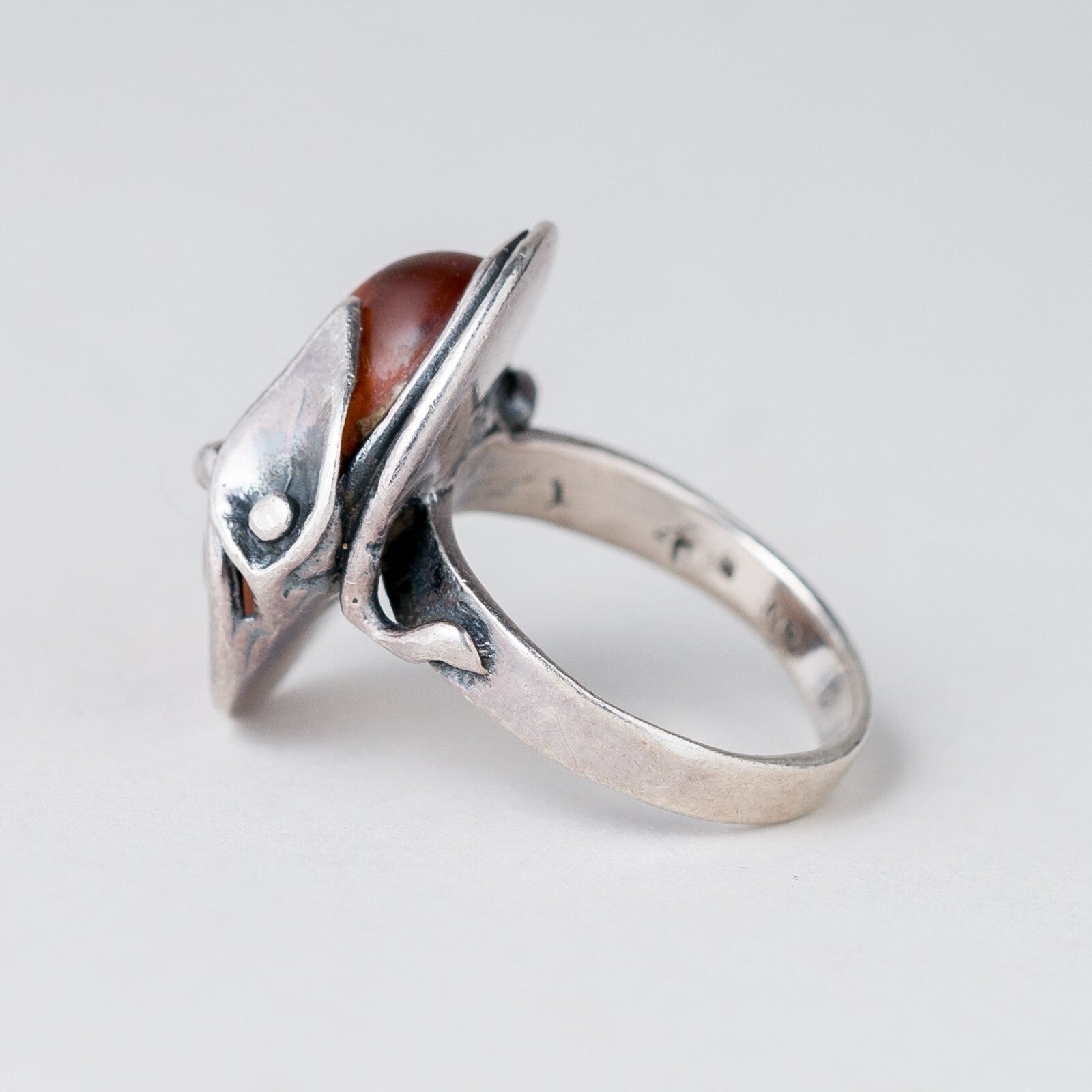 Ring Bernstein 7,37 g 925er Silber Größe 53 (16,8 mm Ø)4