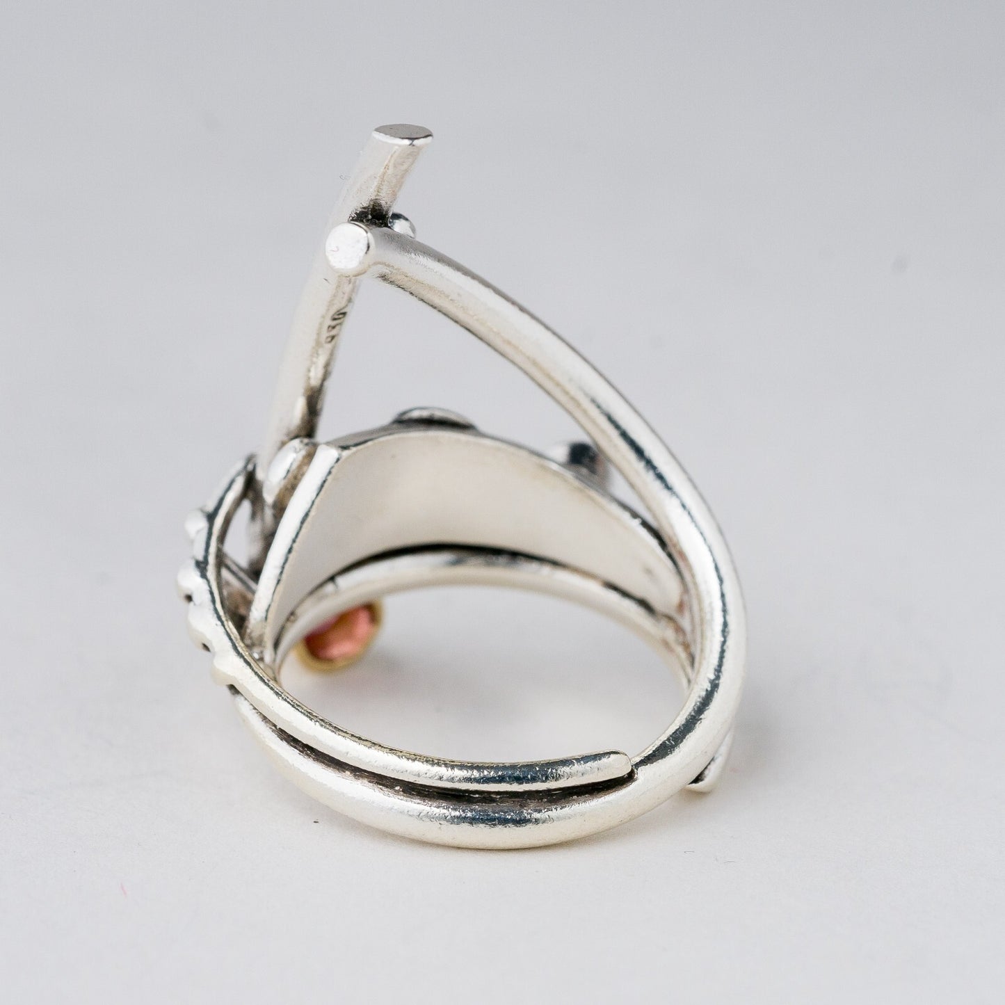 Ring Silber Rote Steine Größe 56 (17,8 mm Ø) 10,71 g2
