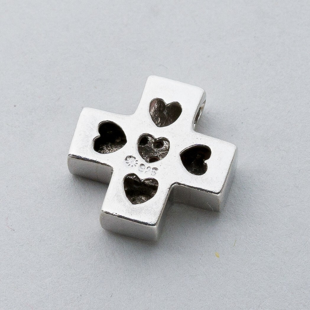 Silber Anhänger Kettenanhänger 925 Kreuz Weiße Steine 2,7 g4