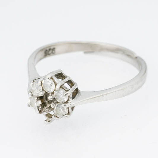 Silberring Steinbesatz 925er Silber 1,86 g Größe ca. 54 (17,2 mm Ø)0