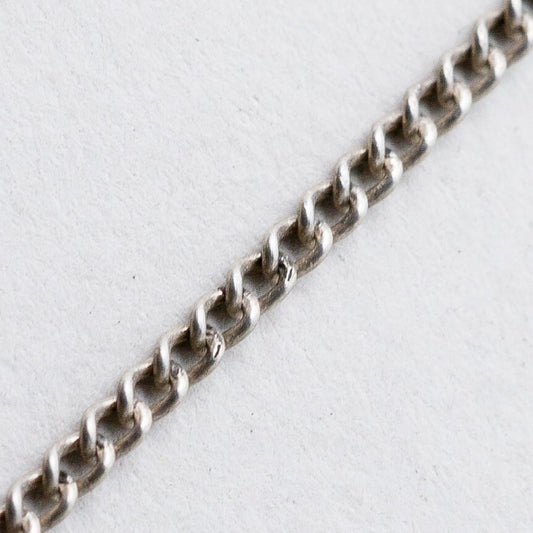 Silber Halskette 835 Panzerkette 1,7 mm 51 cm 3,43 g0