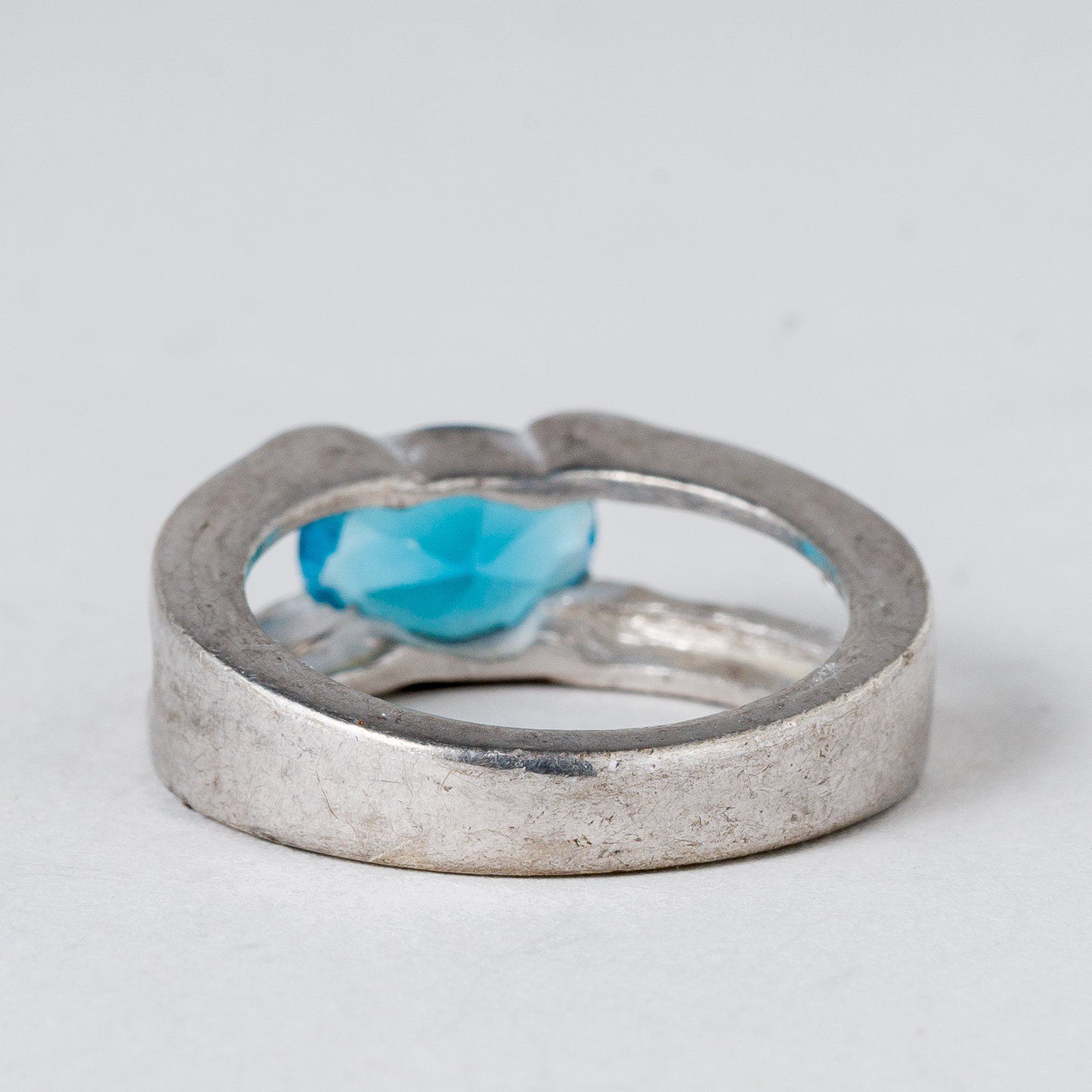 Ring Blauer Stein Silber 5,43 g Größe 53 (16,8 mm Ø)2